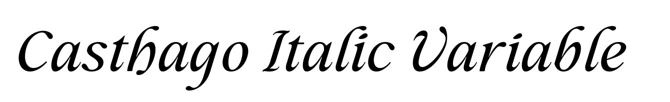 Casthago Italic Variable